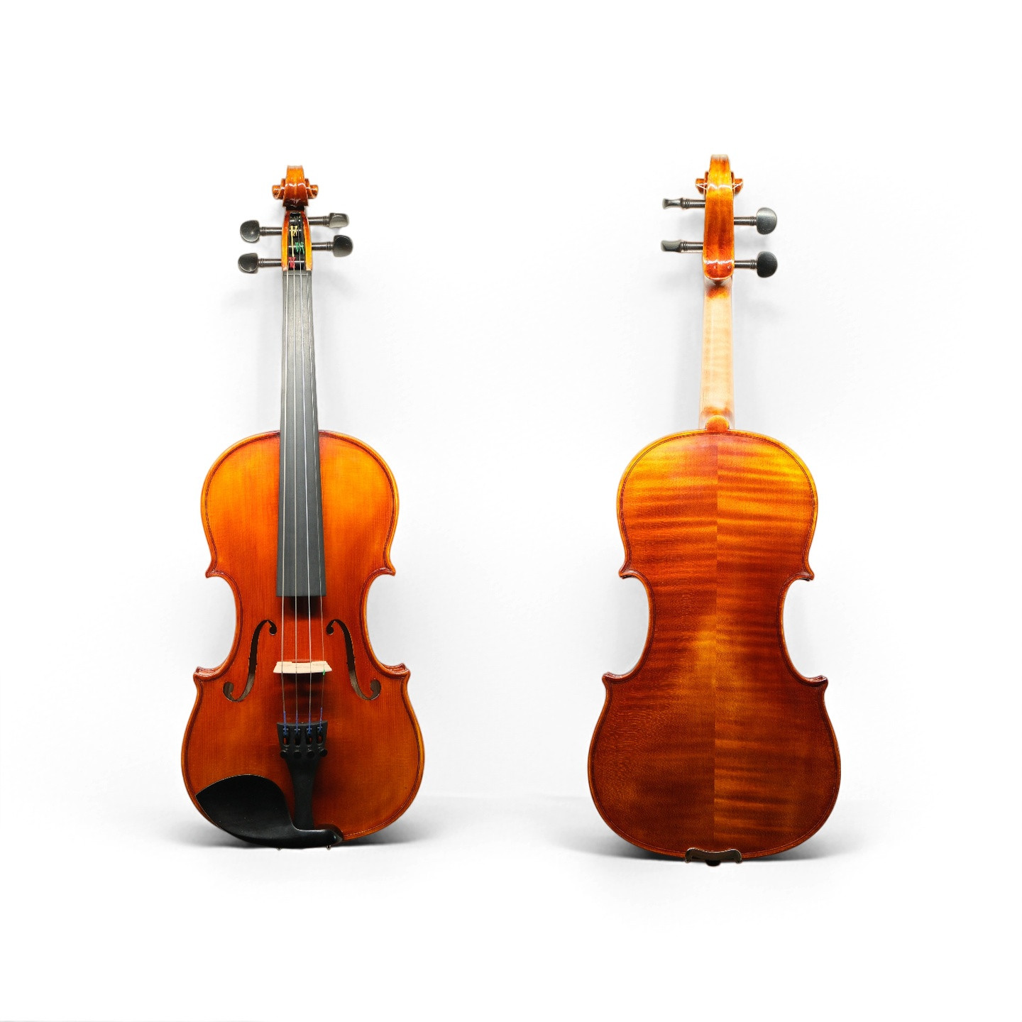 Handmade 3/4 Violin Outfit – European Flamed Tonewood, Rich Warm Tone,Case & Bow