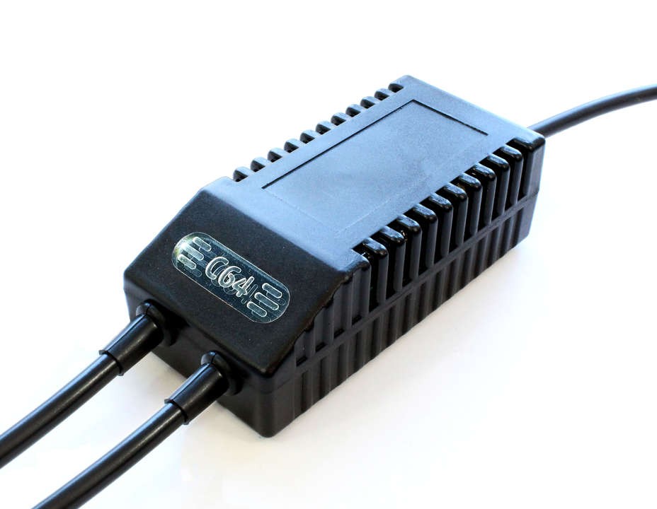 C64 FDD Dual PSU Modern Black US - C64 + FDD 1541 Replacement Parts