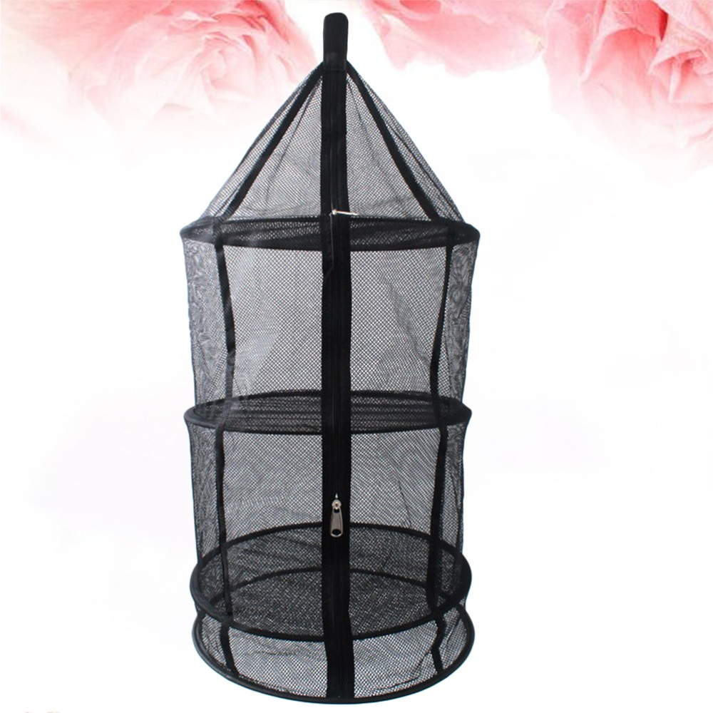 Four Layer Folding Mesh Drying Net Outdoor Circular Hanging Dryer with Zippers