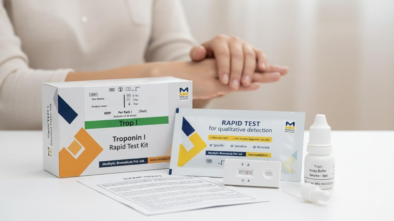 Trop-I Heart Attack Test Kit (Pack of 5 Cards) Blood Test