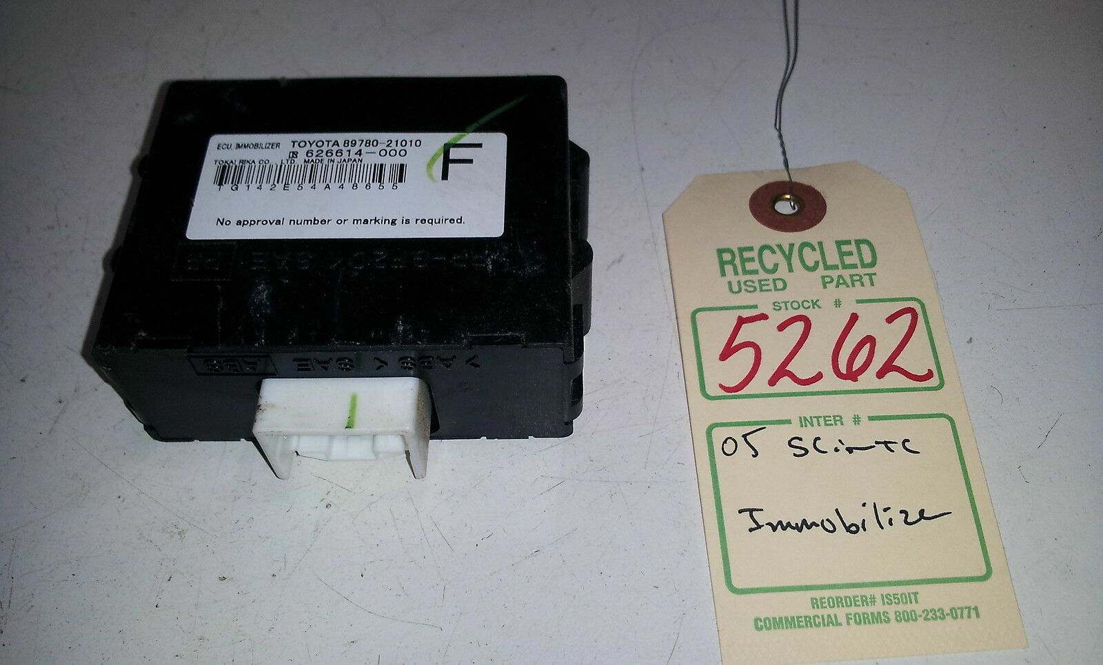 2005 Scion tC Immobilizer Control Module OEM 89780-21010 #5262