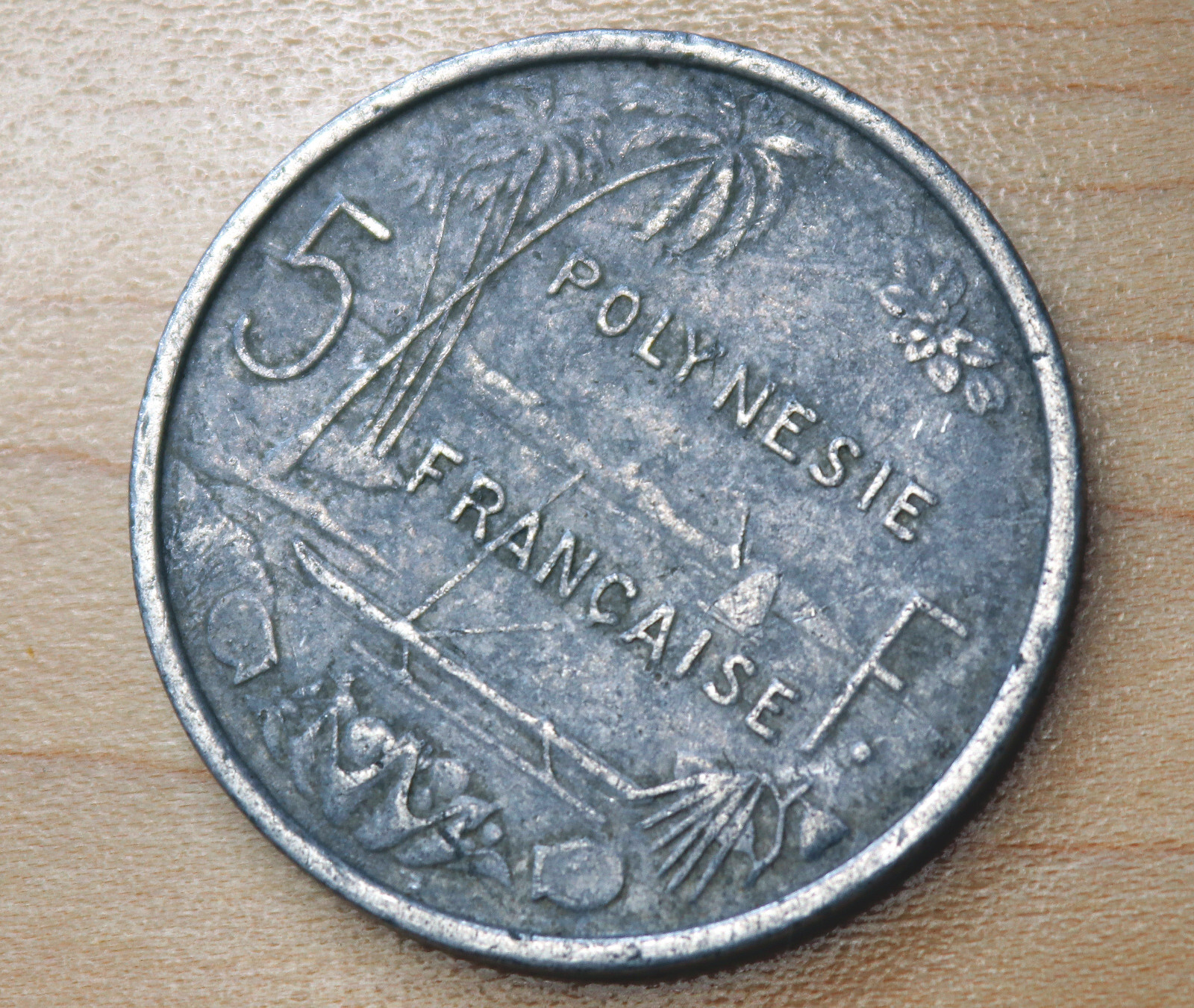 1965 French Polynesia 5 Francs