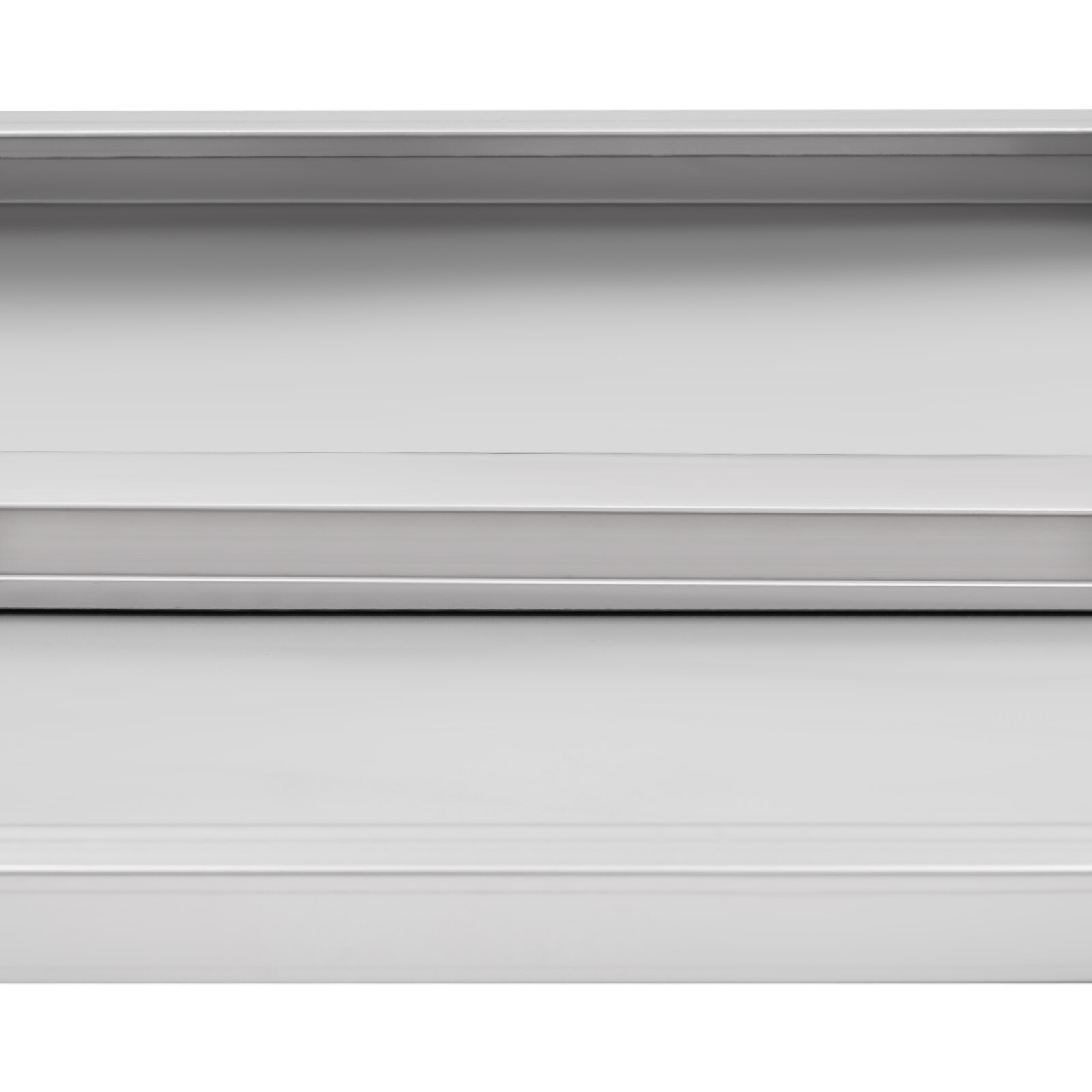 12* 60 in 2 Tier Stainless Steel Silver Adjustable Rectangular Storage Shelf