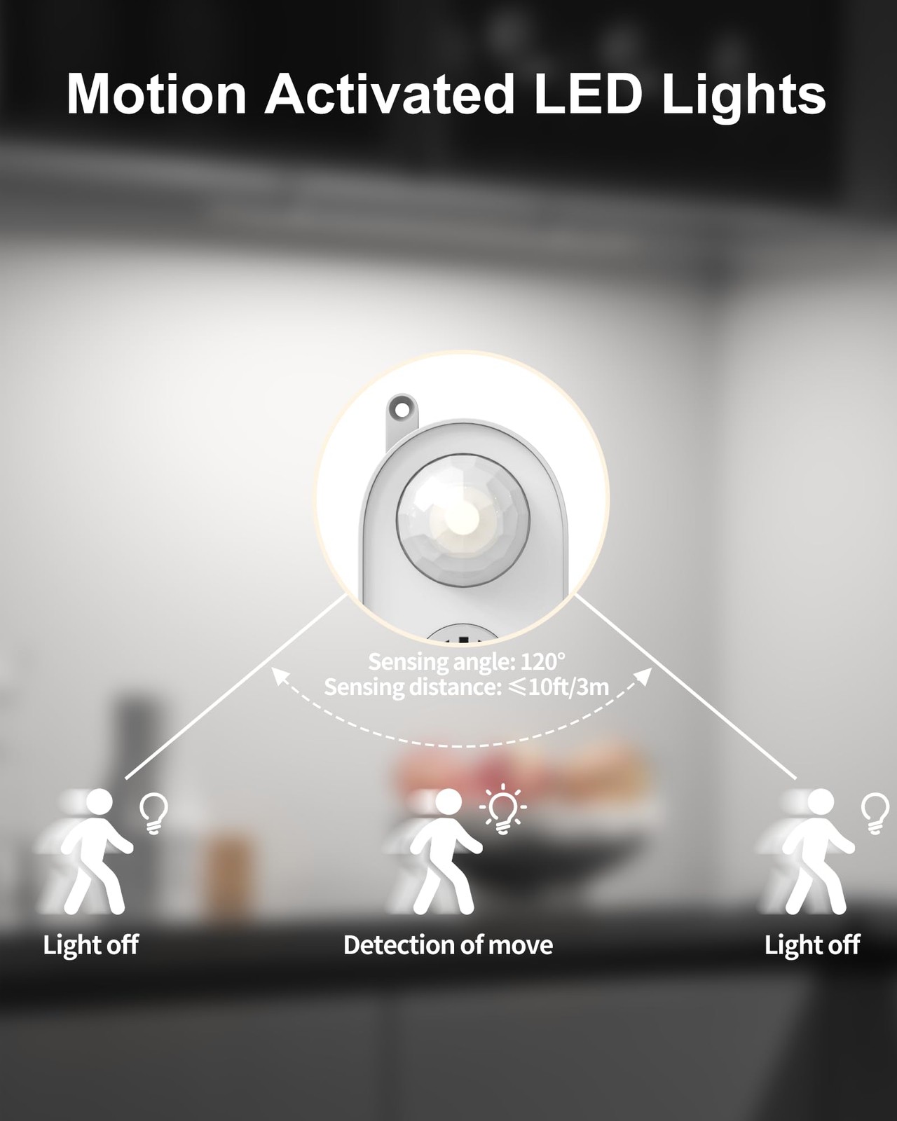 Motion Sensor Dimmable Led Under Cabinet Light, 12" Cool White