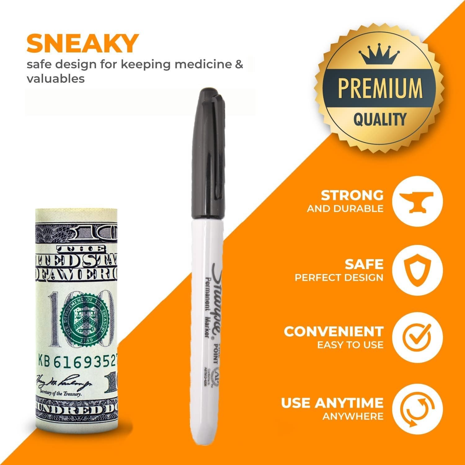 Permanent Marker Hidden Compartment | Secret Stash Box | Diversion Safe