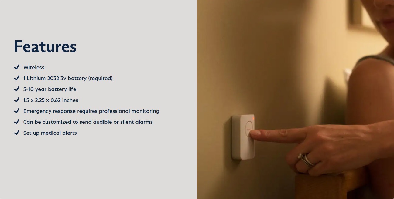 SimpliSafe Panic Button Model PB3 White Home Security System BRAND NEW!