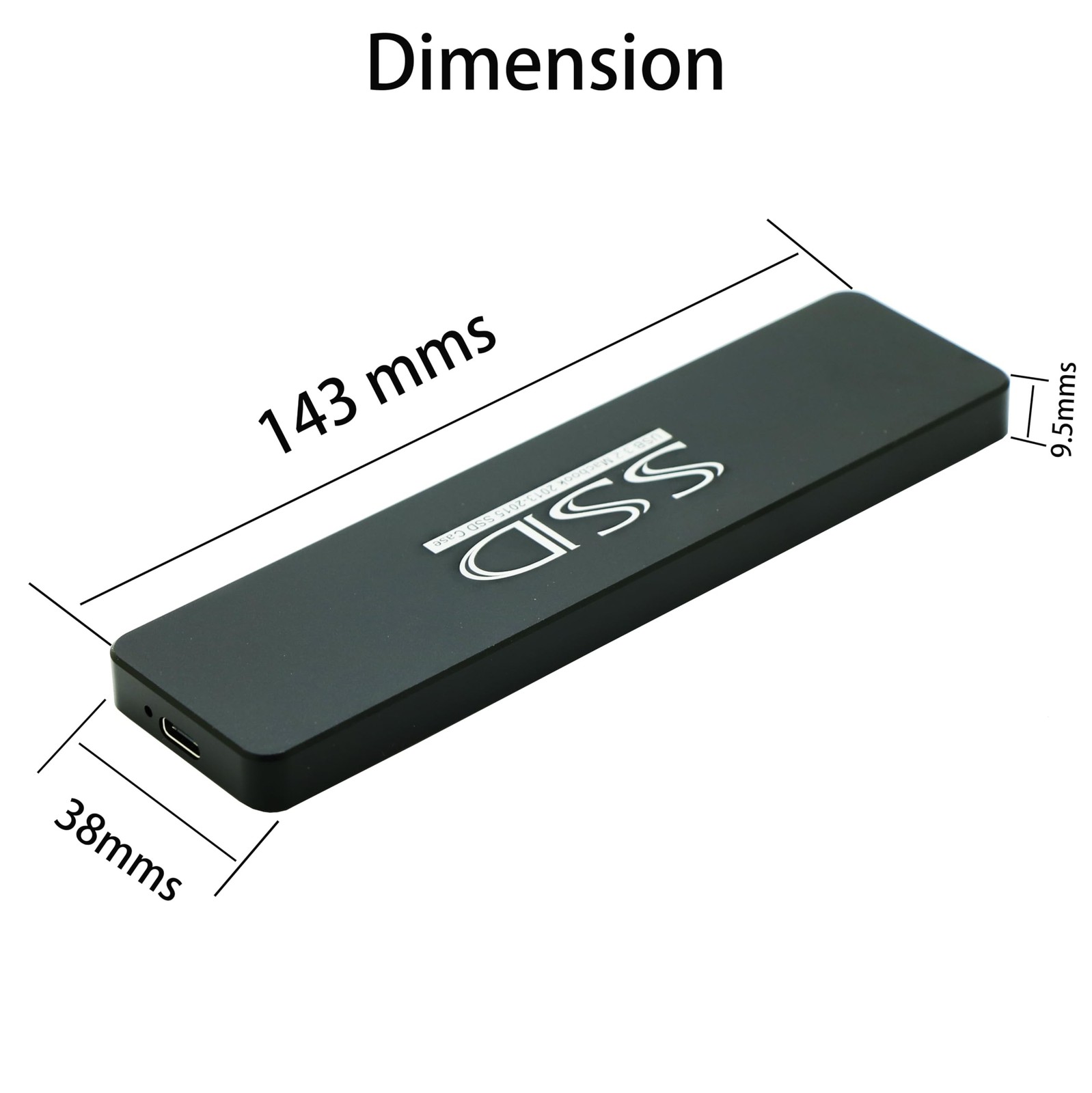 Sintech USB 3.2 External Case,USB Type C Enclosure,Compatible with 28Pin MacB...