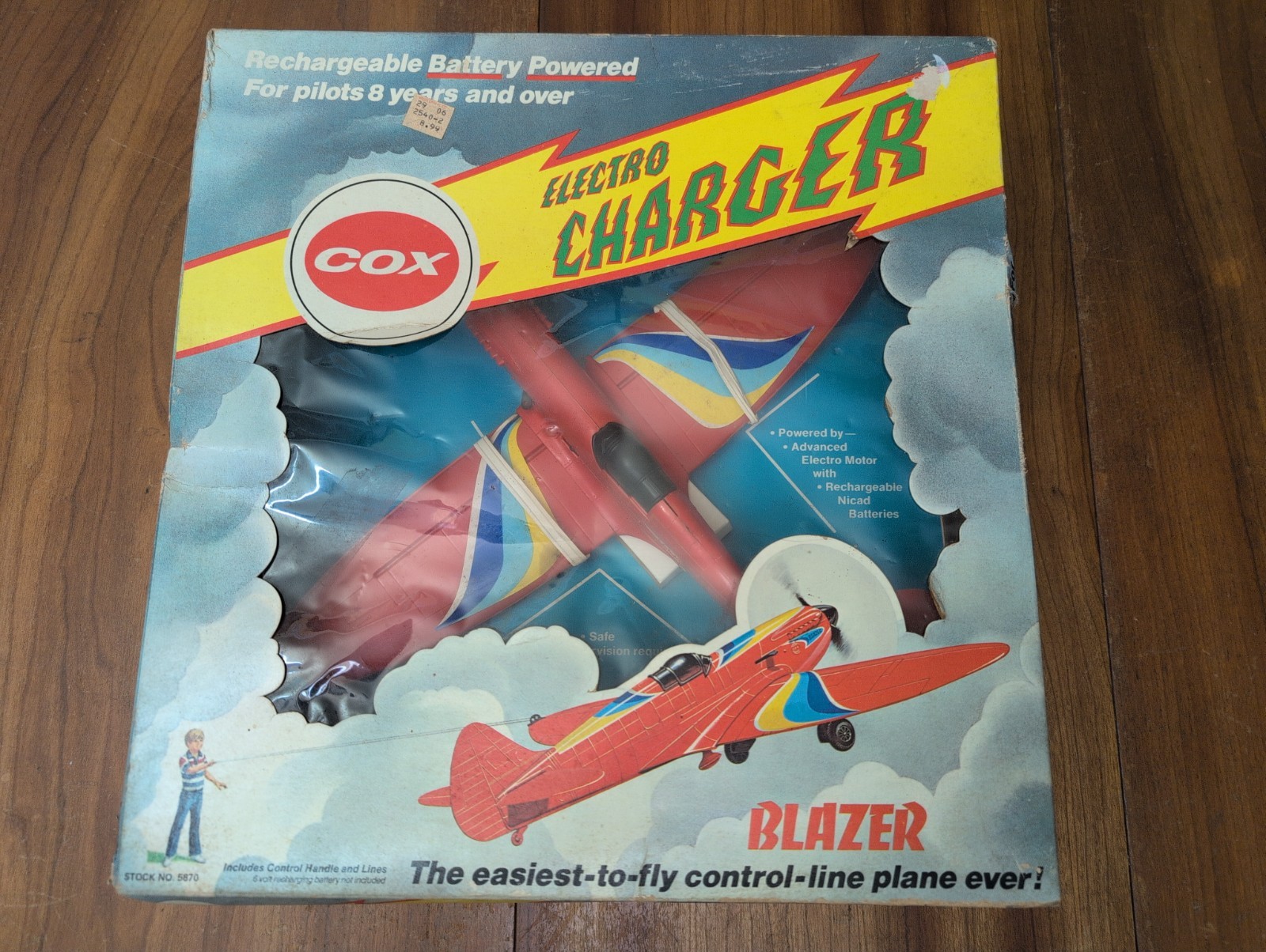RARE Cox Blazer Tether Plane Electro Charger Motor Control Line Airplane NEW