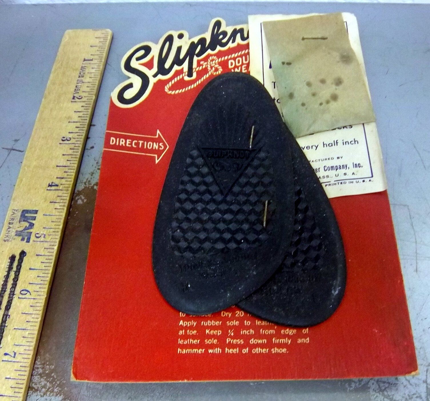 Vintage 1940s Tack on Shoe Soles w tacks, original package, unused, SLIPKNOT