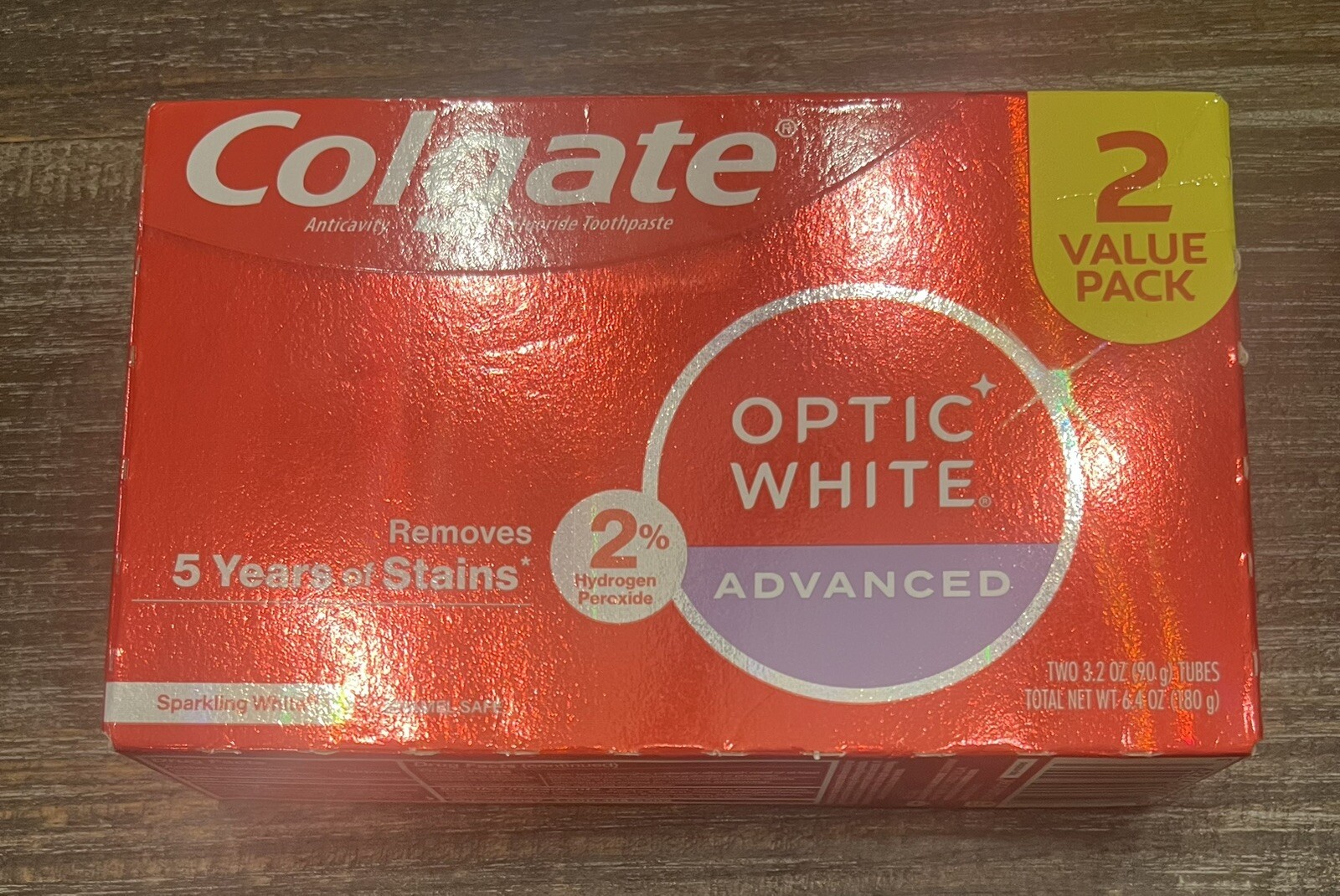 Colgate Optic White Advanced Toothpaste 2 Value Pack