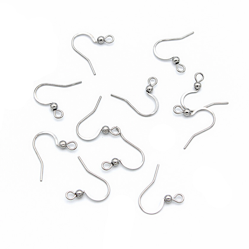 Stainless Steel Earrings French Style Hooks - 16mm - 50 Pieces 25 Pairs - FD993