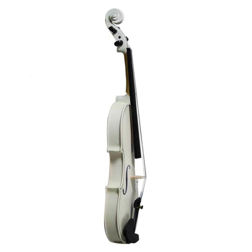 Acoustic Practice Violin 4/4 Full Size White Color with Case Bow Rosin Xmas Gift