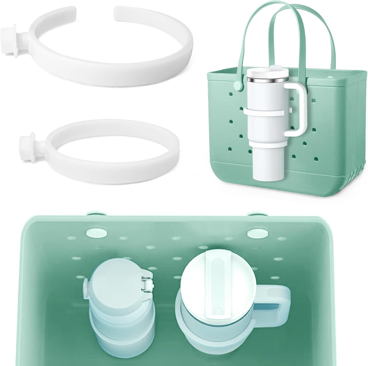 Bogg Bag Adjustable Cup Holder for Stanley 30oz/40oz Beach Tote Accessories