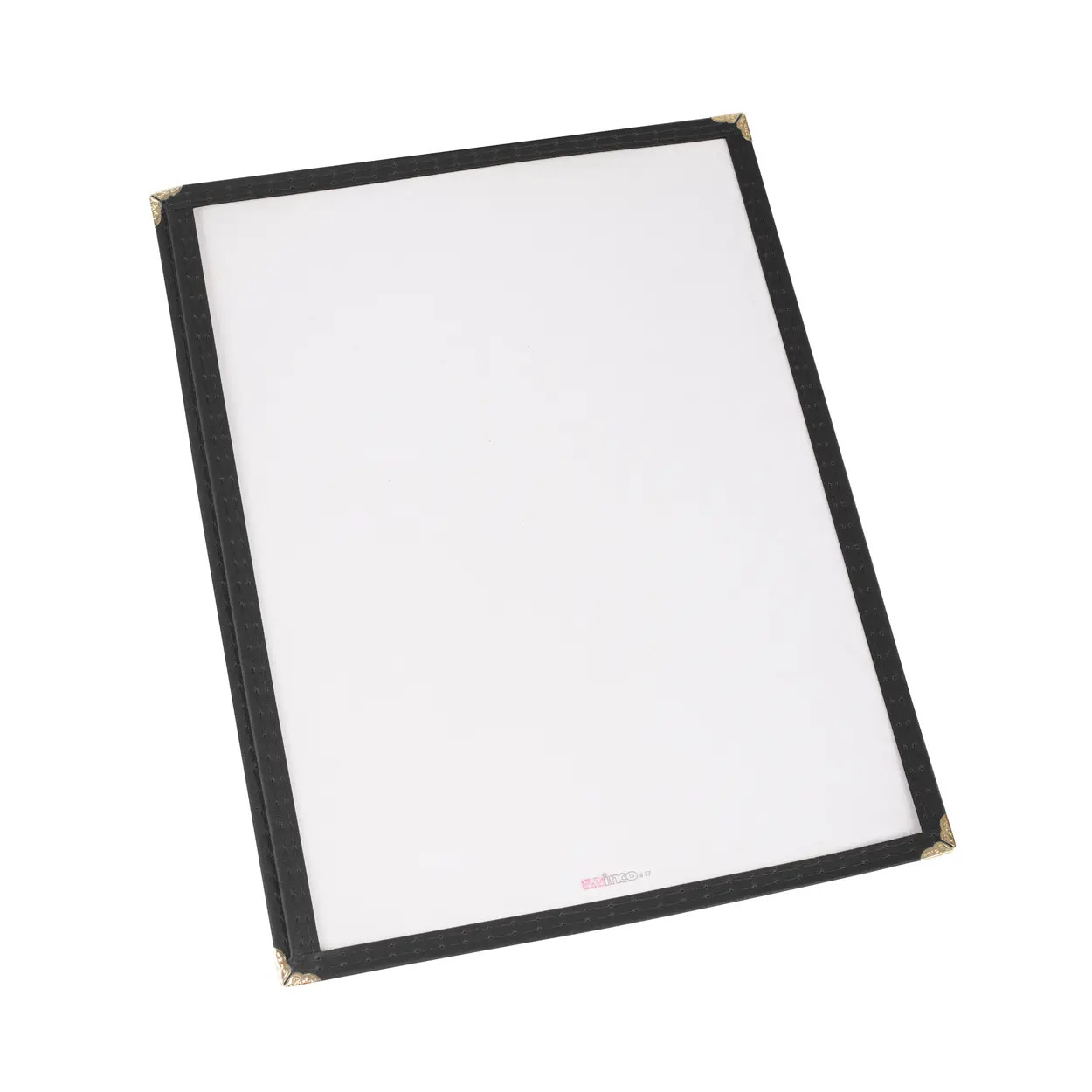 Winco PMC-14K 9-3/8" x 14-7/8" Single Menu Cover w/ Black Edging
