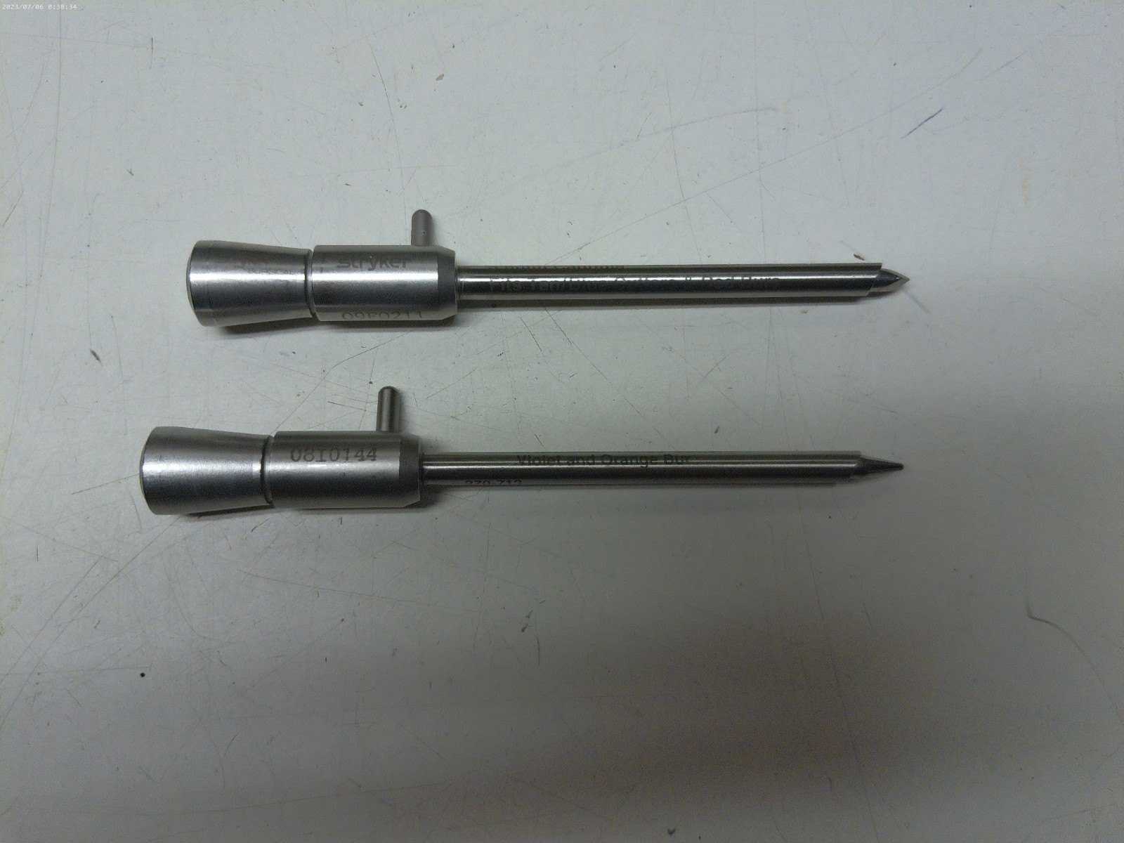 Lot 2) Stryker Surgical Obturator 275-719 270-713 Endoscopy Blue Cutter Cannula