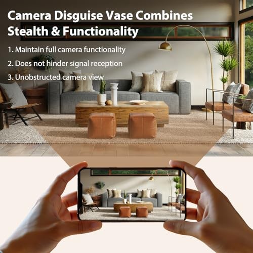 Upgrade Camera Disguise Vase Compatible with Ring Indoor 2nd Gen Camera,