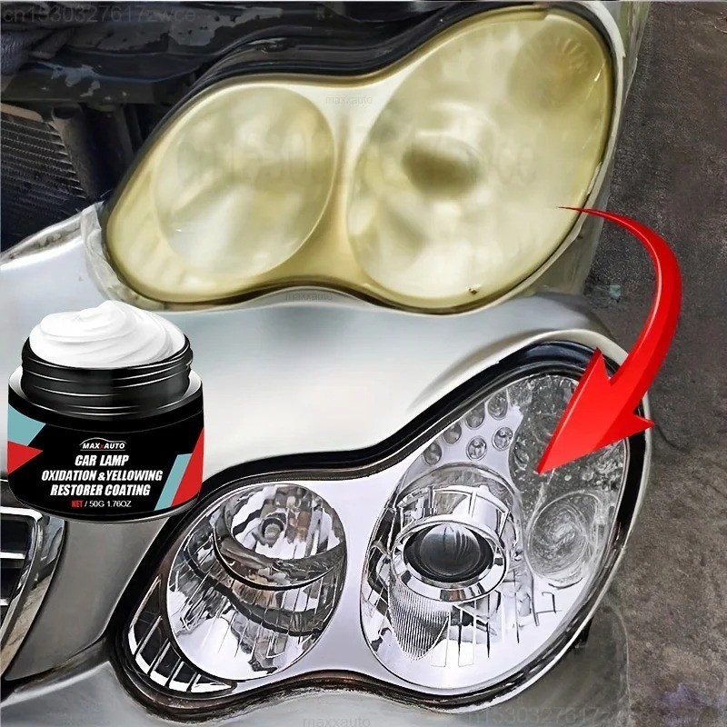Car Headlight Restoration Polishing Kit - Scratch Remover & Oxidation Cleaner Re