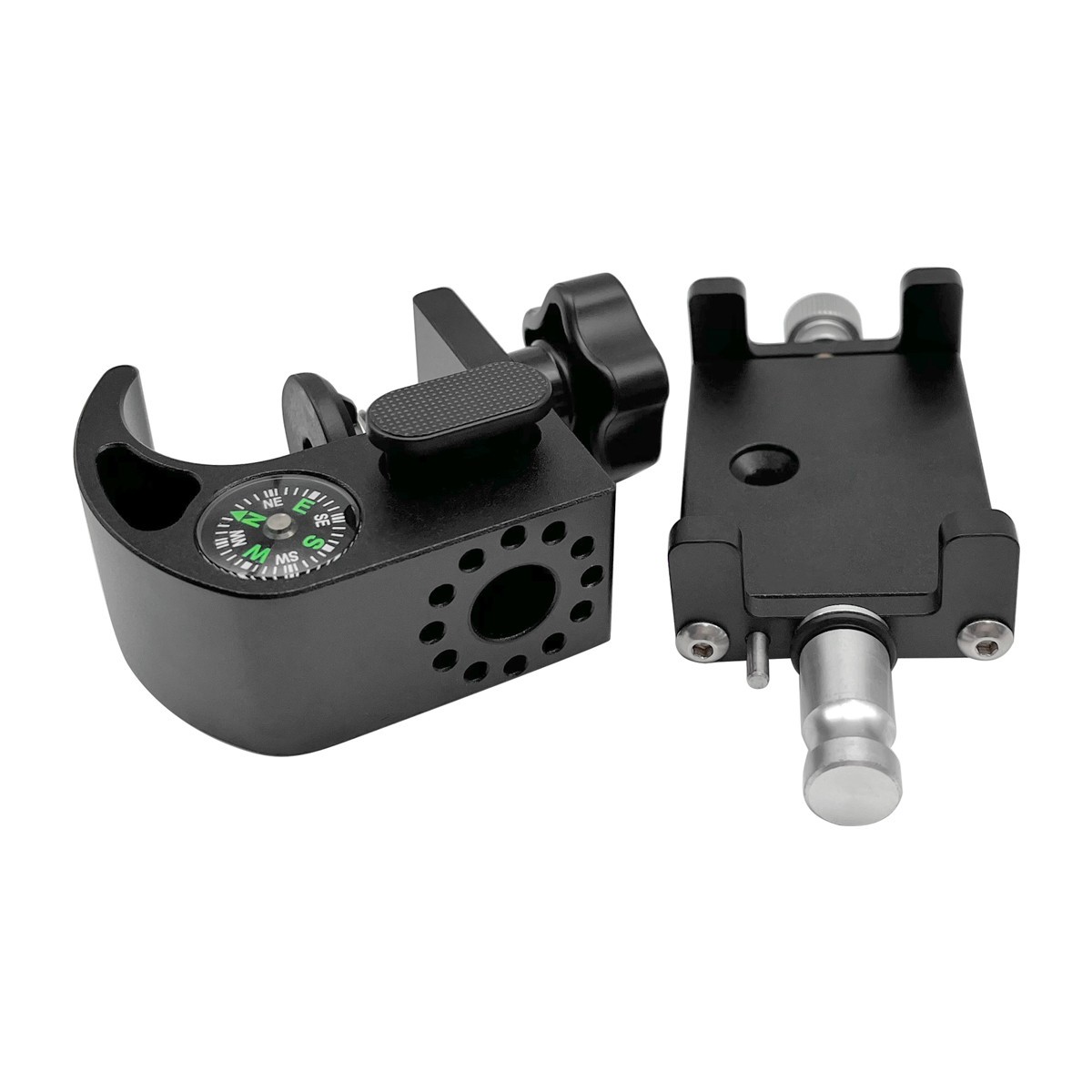 Upgraded Pole Clamp & Compass Holder Bracket Cradle For Phone Data Collector GPS