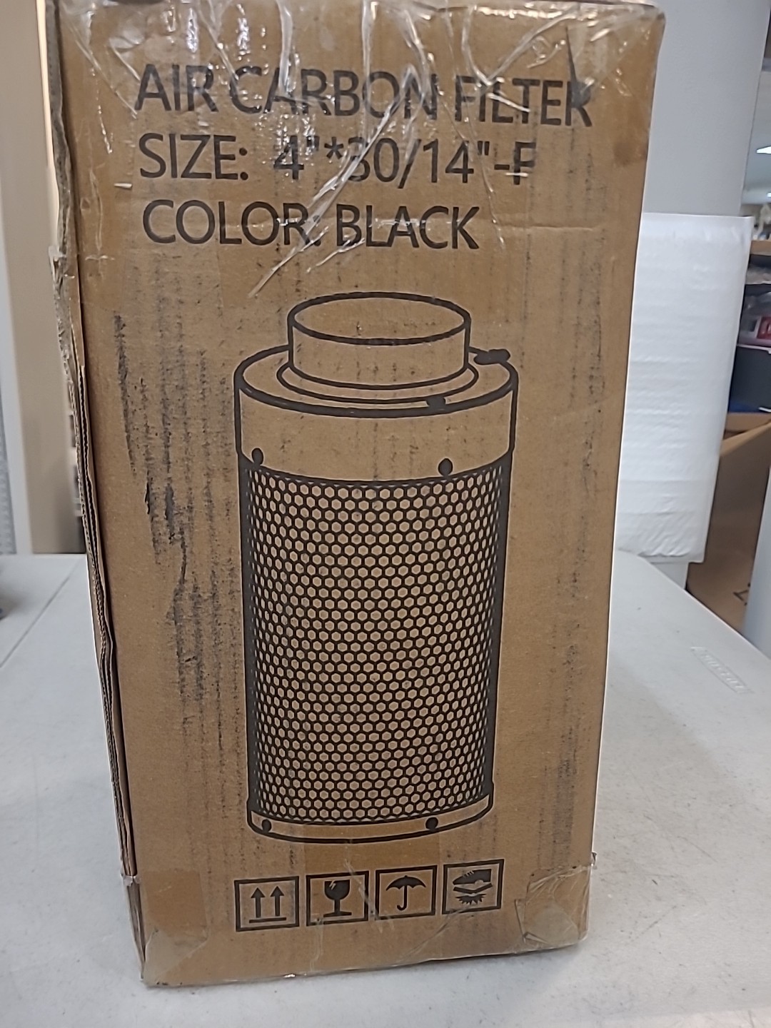 4" 30/14” -F Inline Duct Fan, Air Carbon Filter w/ Power Control
