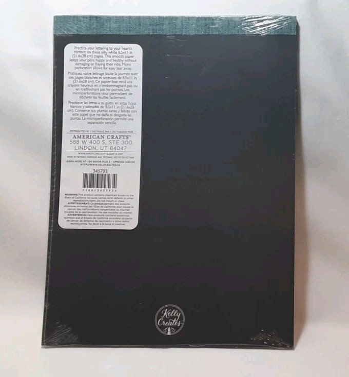 Kelly Creates- Dotted Pad Letter Practicing 50 Page Tablet New Sealed