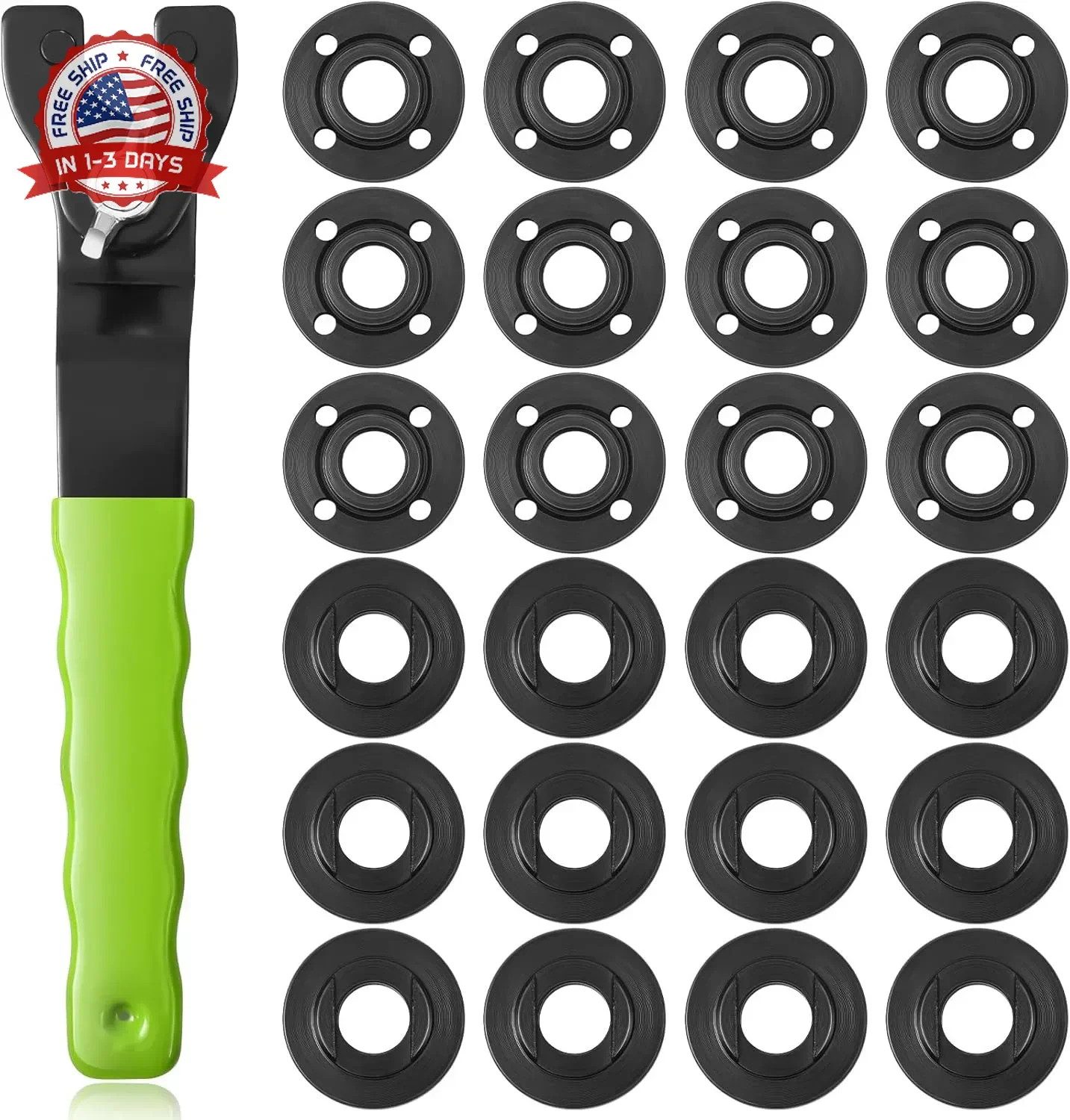 Angle Grinder Wrench Nut Set Heavy-Duty Carbon Steel 5/8-11 25 Pcs for Grinding