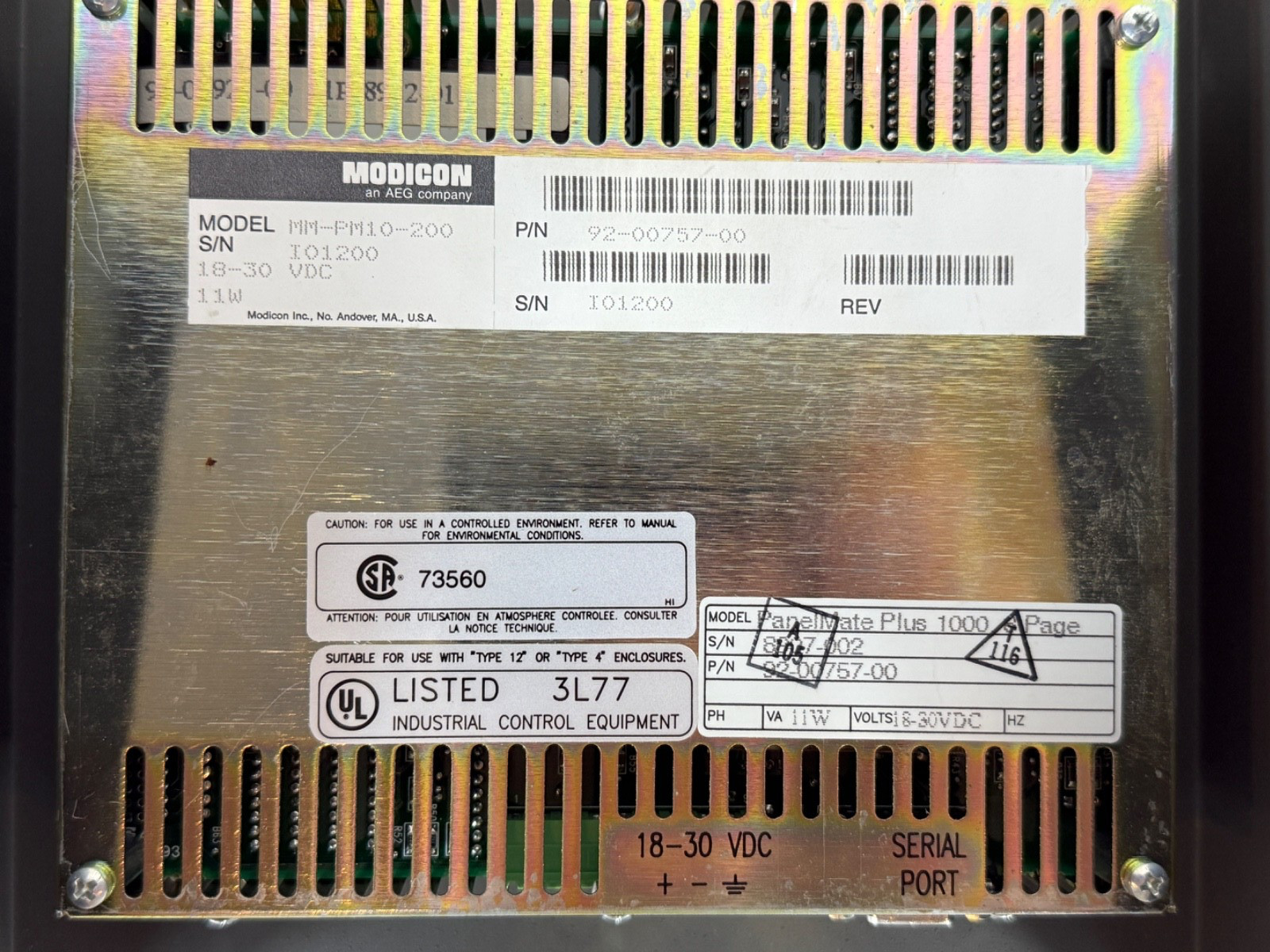 Modicon MM-PM10-200 92-00700 Panel Mate Plus