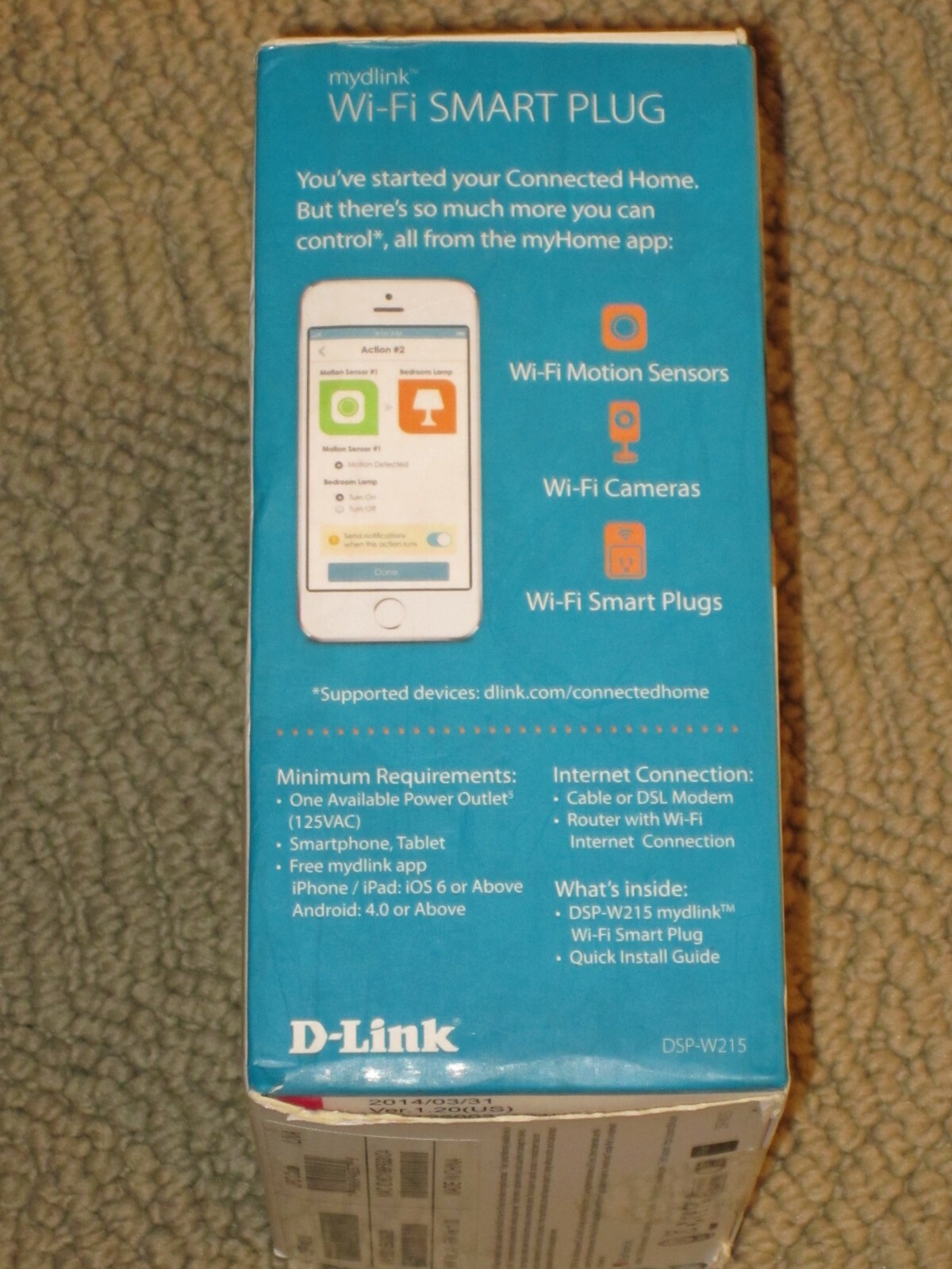 D-Link Mydlink Wi-Fi Smart Plug DSP-W215