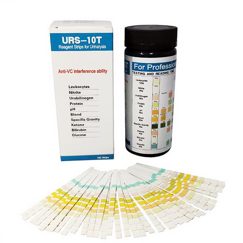 100 Strips URS-10T Urinalysis Reagent Strips 10 Parameters Urine Test Strip New