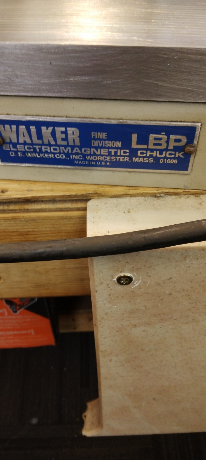 Walker 6x12 electro chuck w/ variable control rectifier.