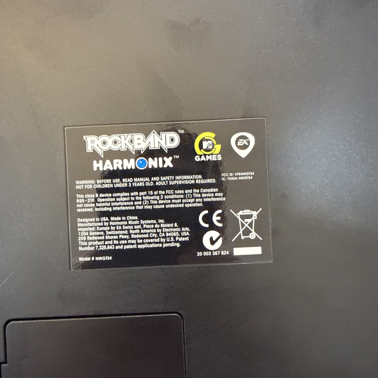 George Harrison's Gretsch Guitar & Dongle for Wii Beatles Rock Band (NWGTS4)