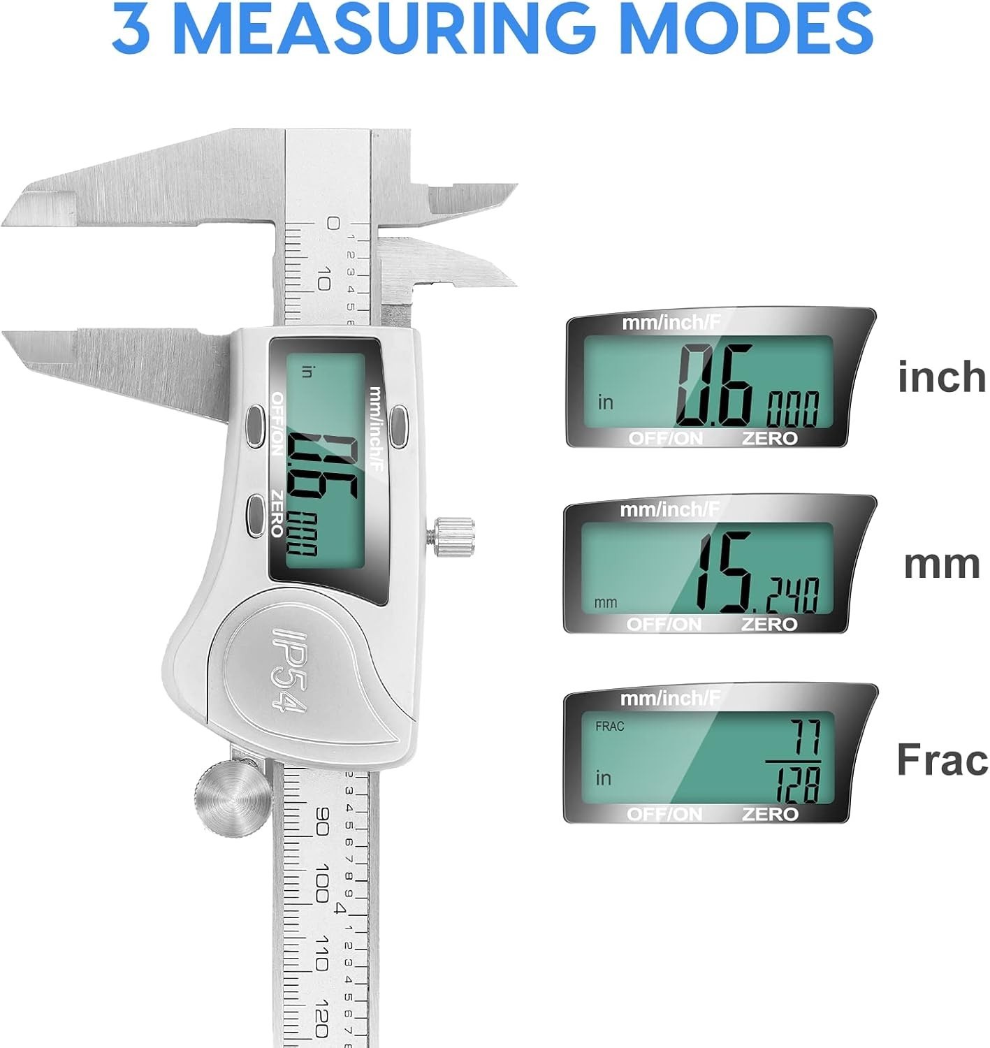 High-Precision 6 Inch Digital Caliper with LCD Screen - Waterproof & Durable