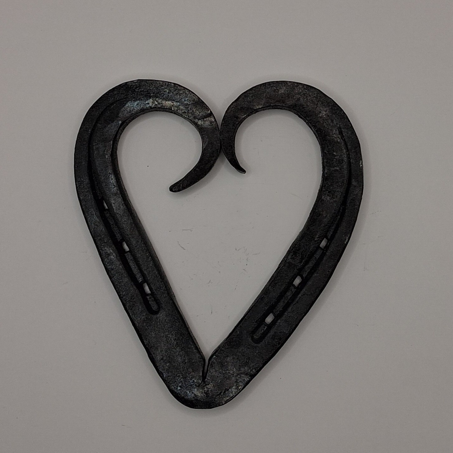 Hand Forged Blacksmith Made Horseshoe Heart Horse Equine