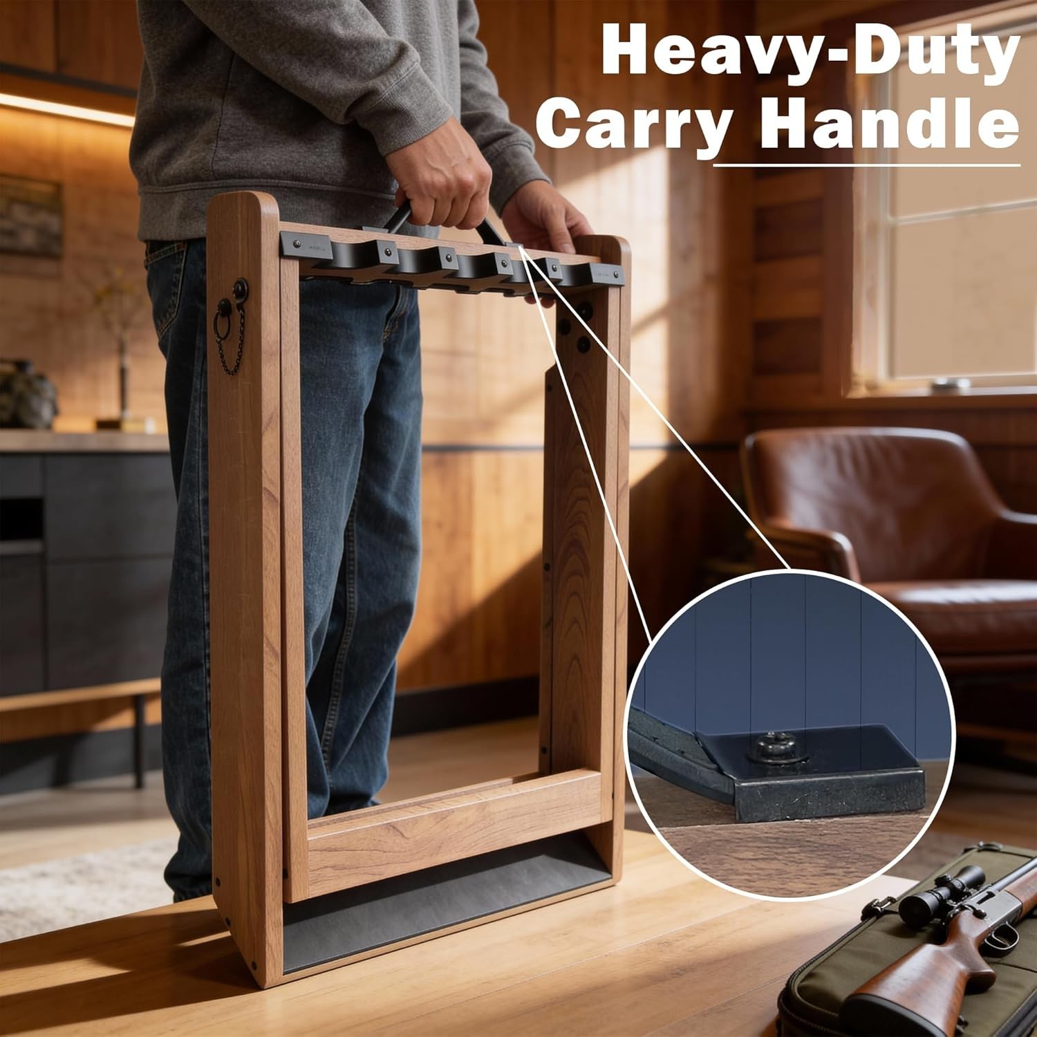 Portable Folding 10 Gun Storage Rack Folding Easy to Assembly Gun Rack Stand US