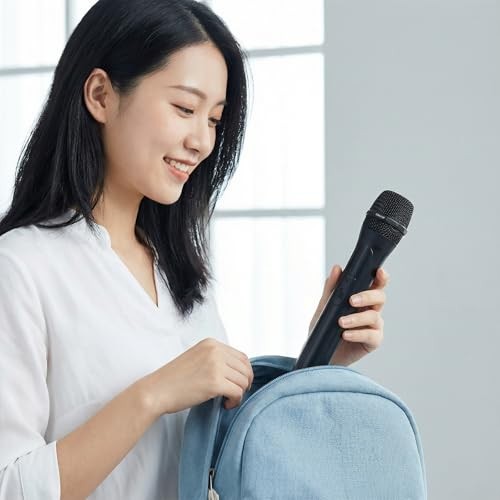 Microphone Prop - Realistic Plastic Mic for Karaoke Practice, Speech Training