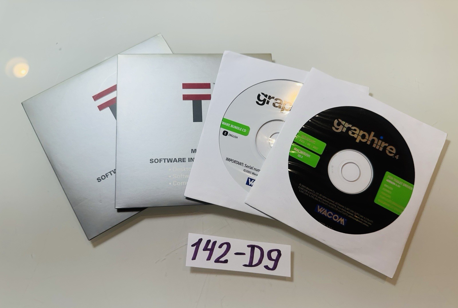 Graphire 4 Software Bundle WACOM with Serial Number + Mac Windows Software 4 CD