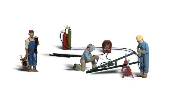 NEW Woodland Scenics Welders & Accessories HO Train Figures A1871