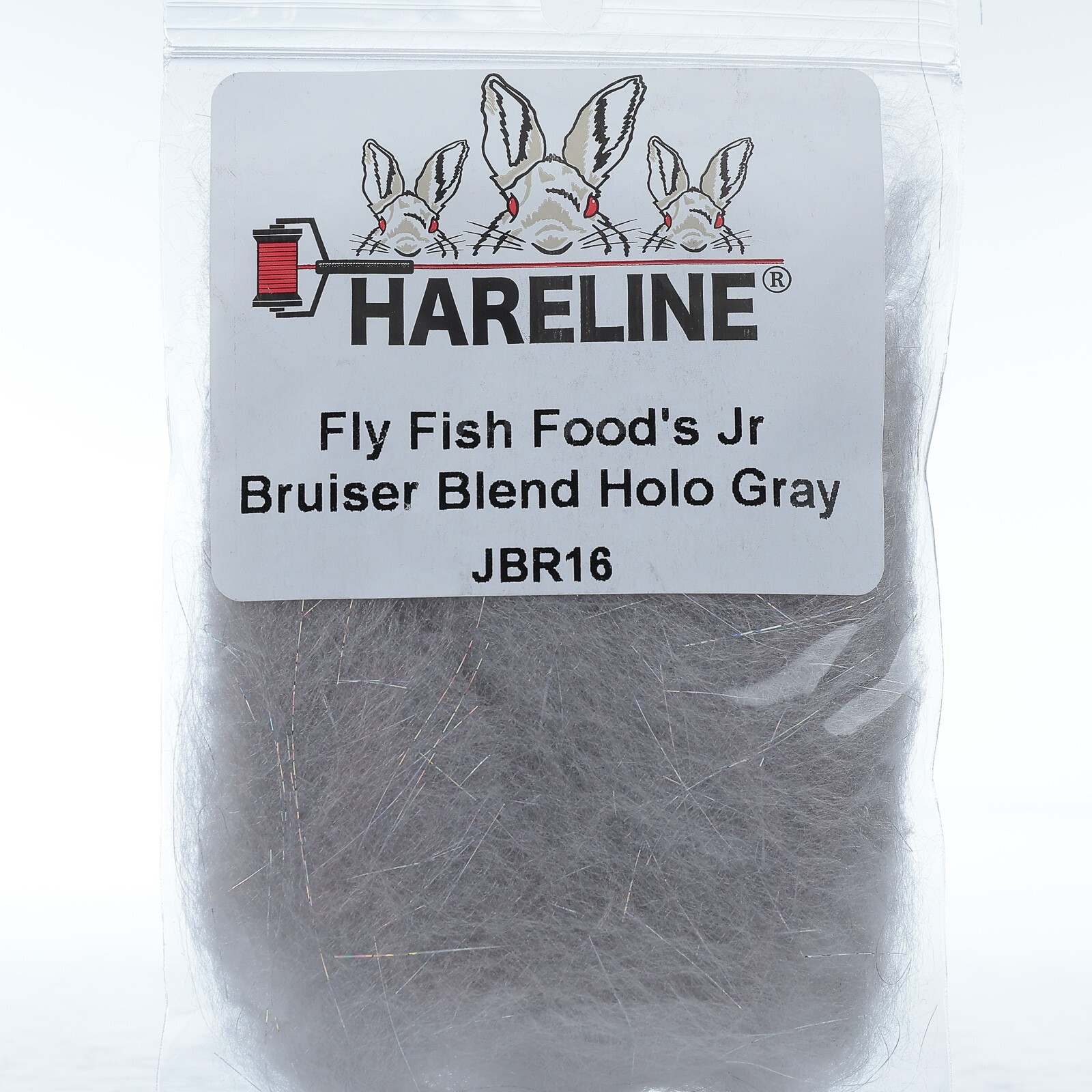 Hareline Fly Fish Food's Jr. Bruiser Blend - Holo Gray