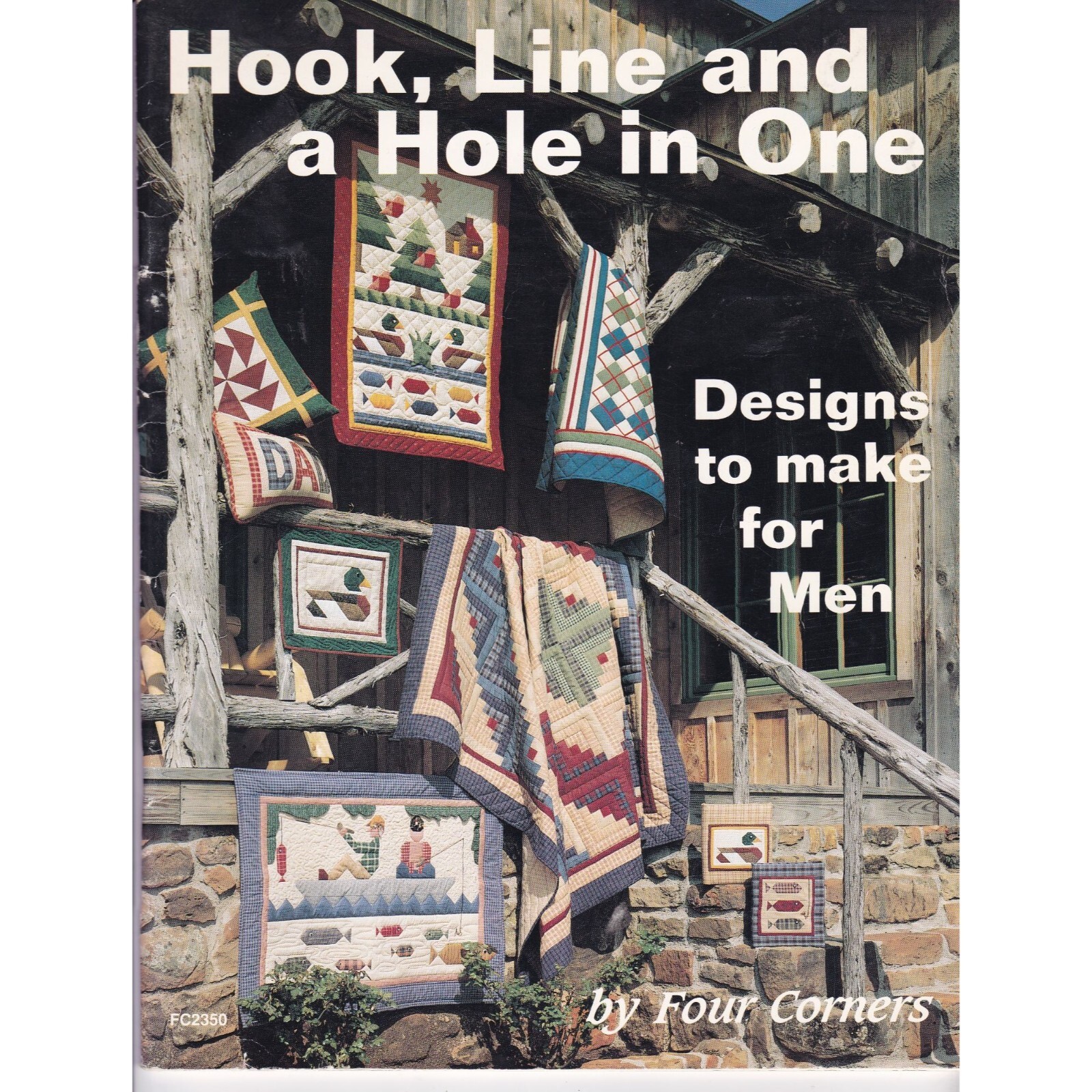 Vintage Quilting Patterns, Hook Line and a Hole in One, Designs to Make for Men