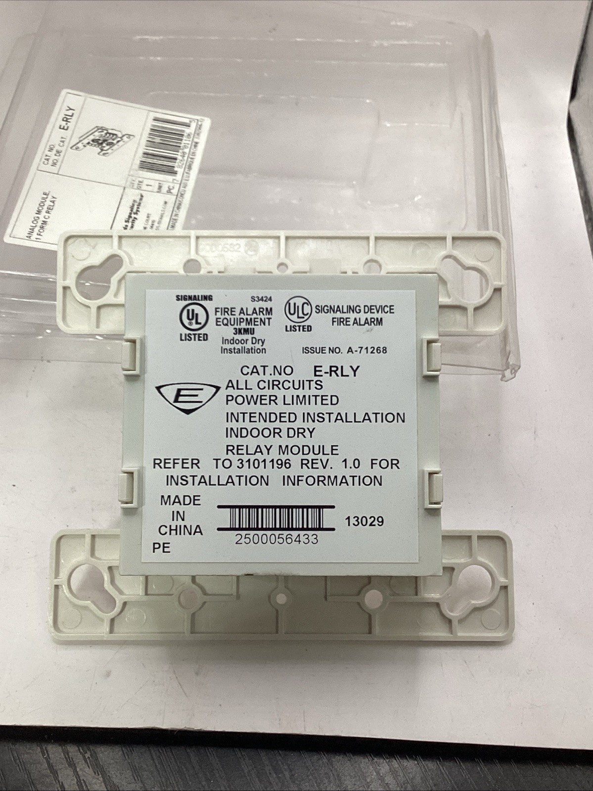 Edwards E-RLY Analog Module 1 Form C Relay Used