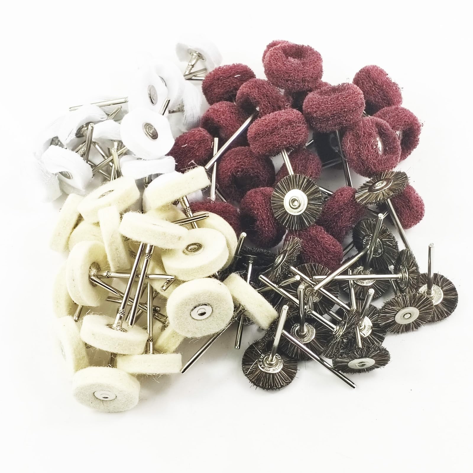 80 Pcs Mini Polishing Wheel - 3/32'' Shank Various Buffing Polishing Wheel fo...