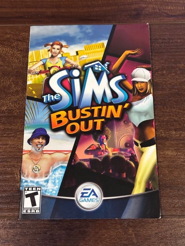 Sims Bustin Out Busting Playstation 2 PS2 Instruction Manual Only