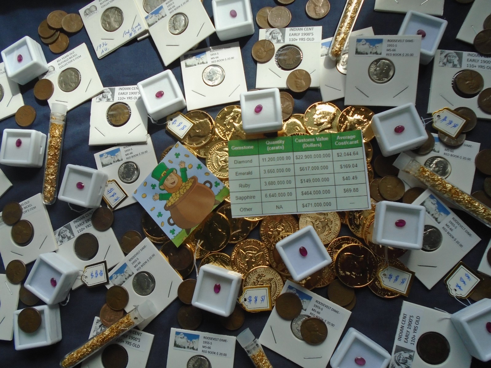 Estate lot Sale RARE US Coins ~ RUBY, GOLD, GEM GOIN- 10 PC. LOTS-INVEST NOW
