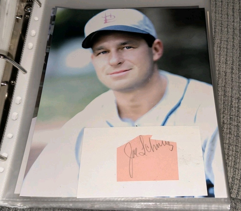 Joe Schulz St. Louis Browns Signed Cut With 8x10 Photo W/Our COA