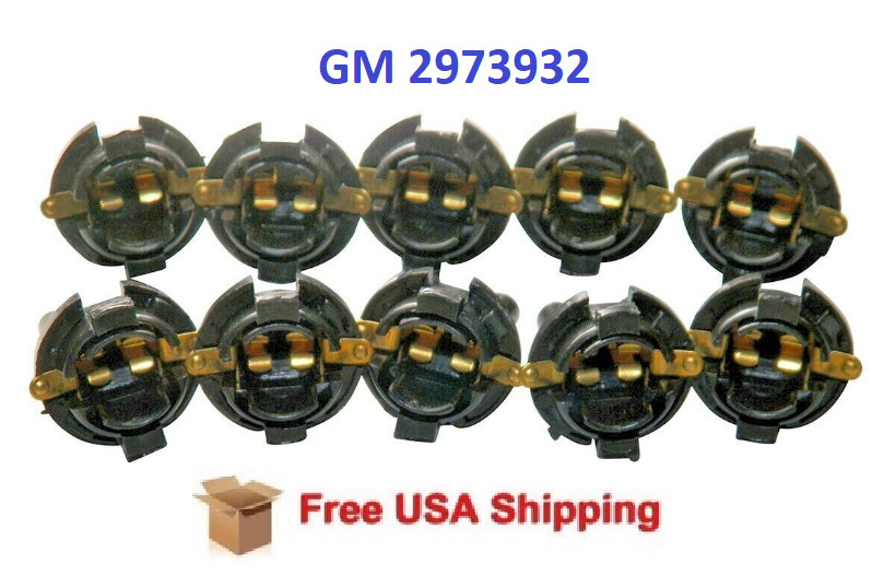 (10)5/8" Dash Bulb Sockets For GM 2973932 Chy 2496279 AMC 3909575 IHC 374985C1