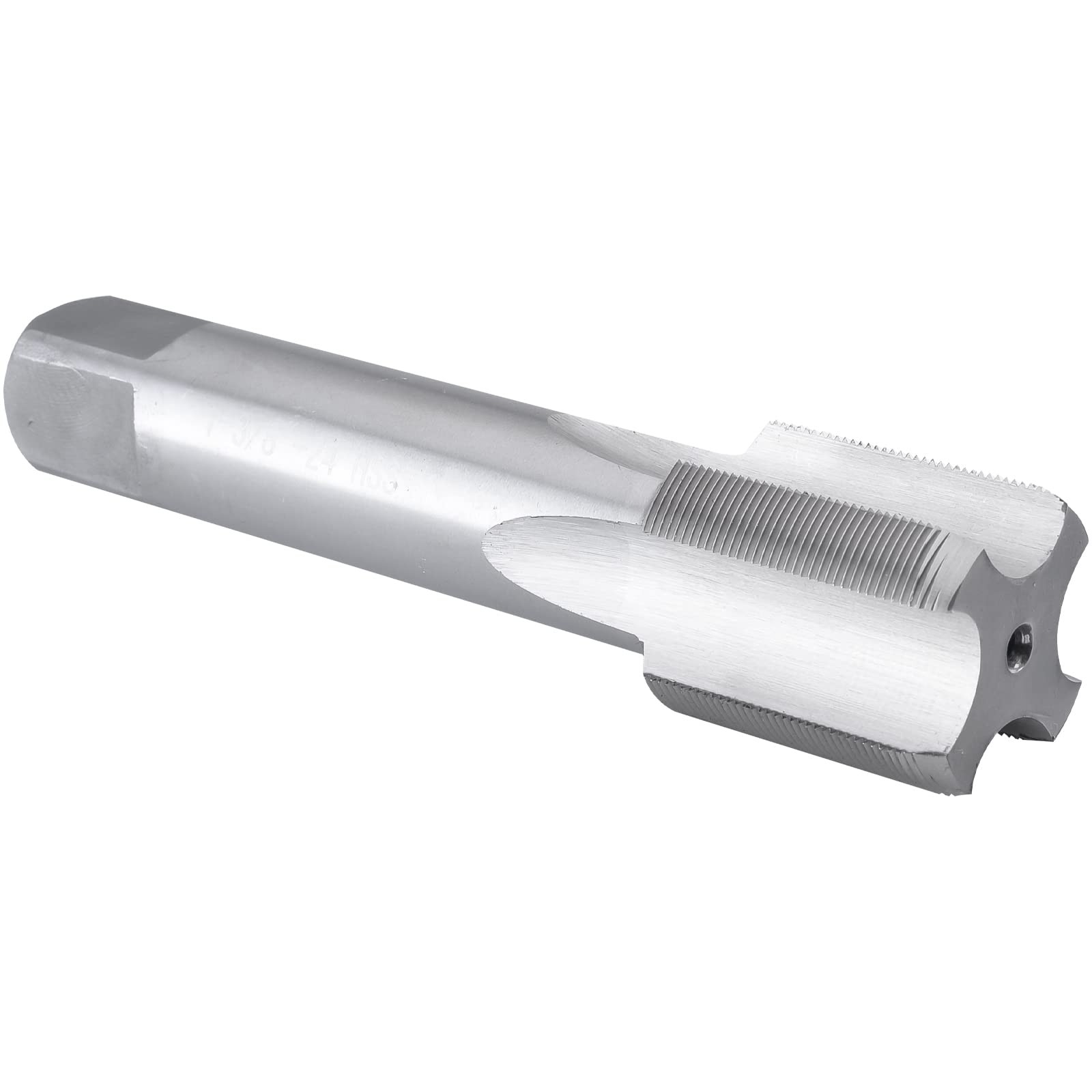 Burkit 1-3/8-24 UNS Thread Tap Right Hand, HSS 1-3/8 x 24 UNS Straight Fluted Ma