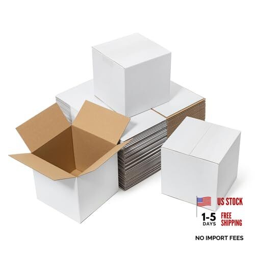 6x6x6" Shipping Boxes 50 Pack - Small Corrugated 6x6x6 inches (50 Pack)