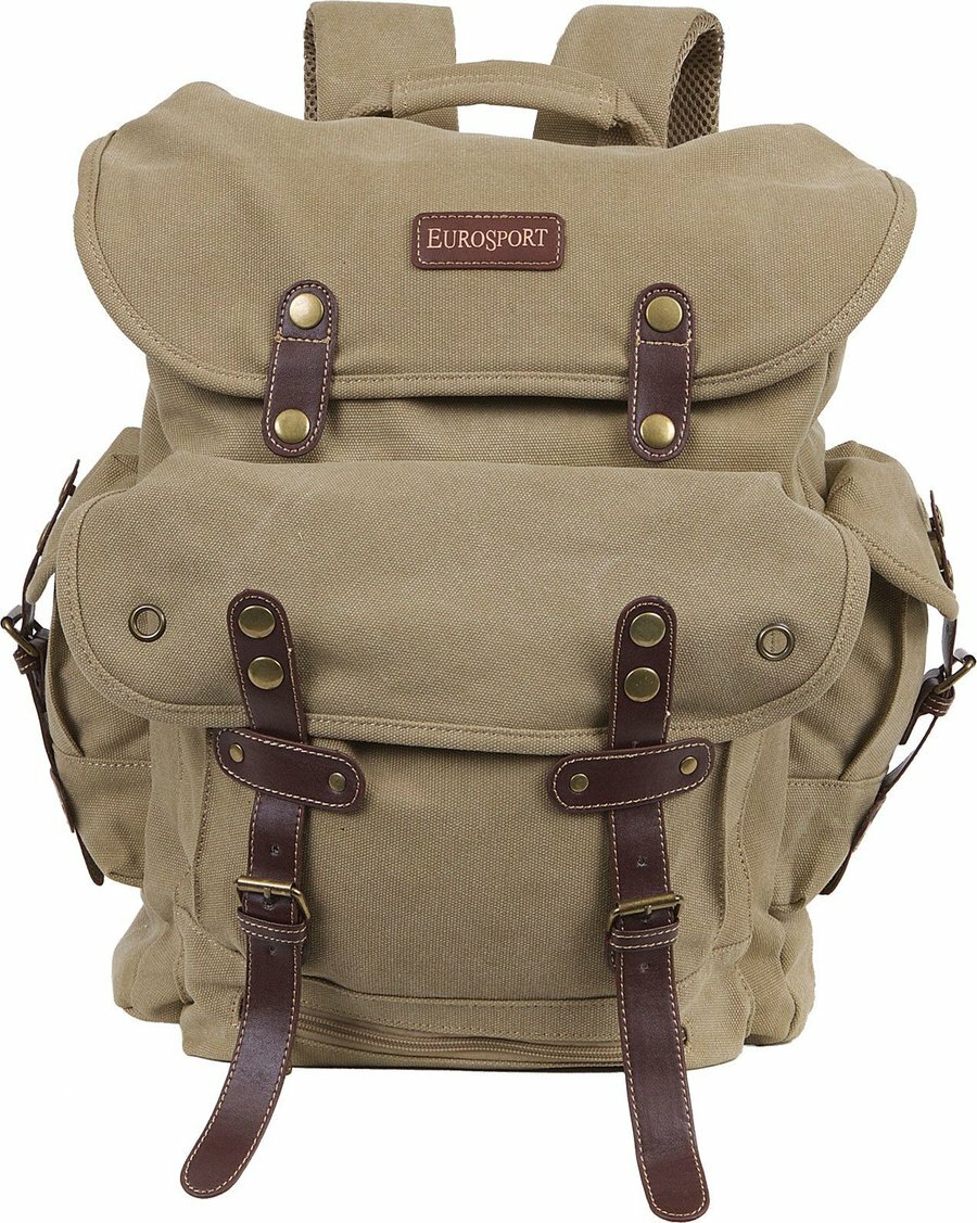 Large Army Style Military Style  Backpack KHAKI Rusksacks 704 Daypack School Bag