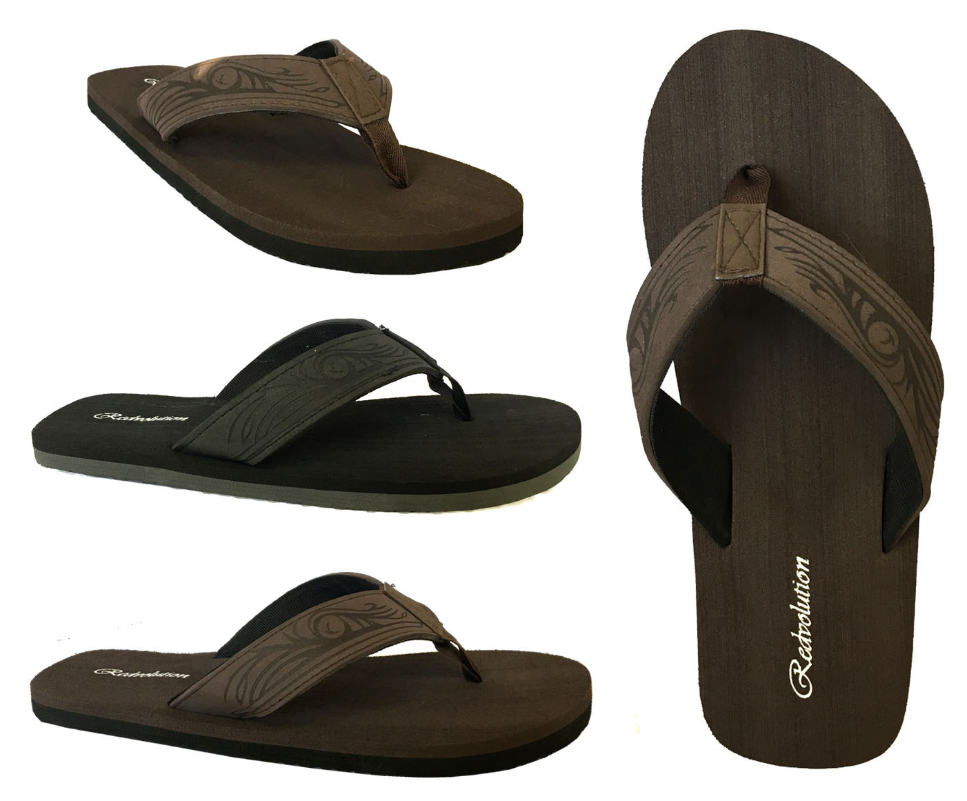 WHOLESALE LOT 36 Pairs Men Flip Flop Sandal--Tribal Tattoo( ( 585 M)