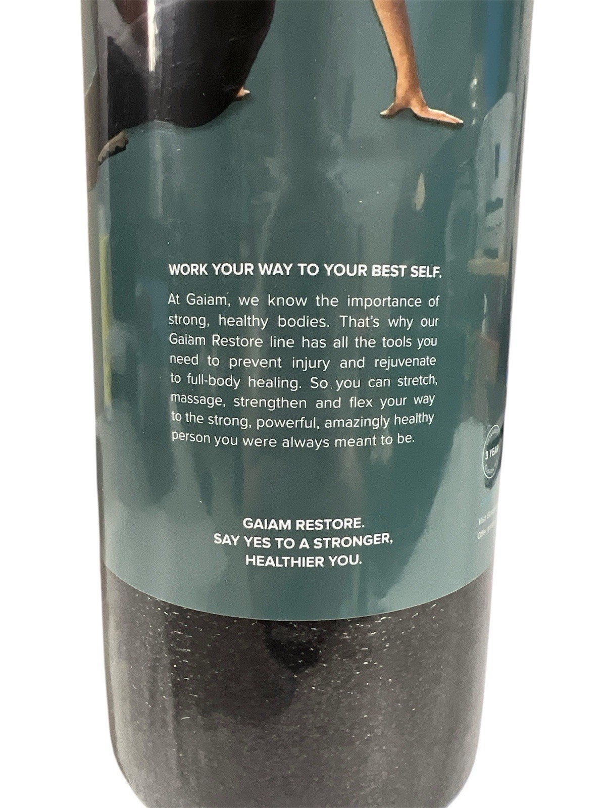 NEW Gaiam Restore Compact, High Density Foam Roller 12 Inch