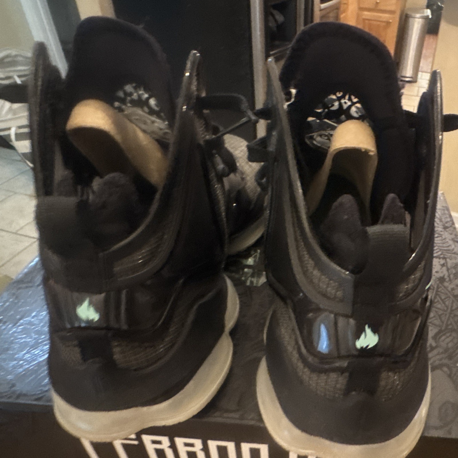 Nike LeBron 19 "Black Green Glow size 12